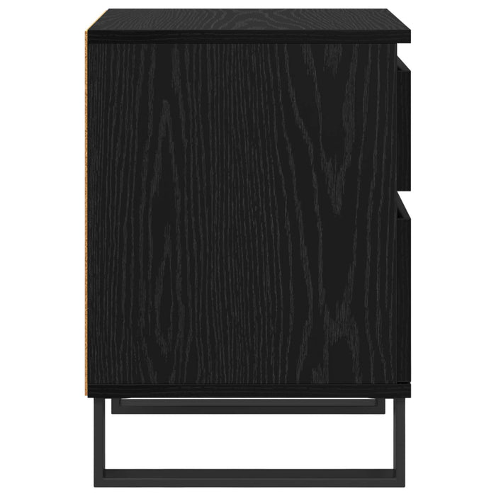 Dulap de noapte cu sertar 2 pcs Stejar Negru 40 x 35 x 50 cm WALTI