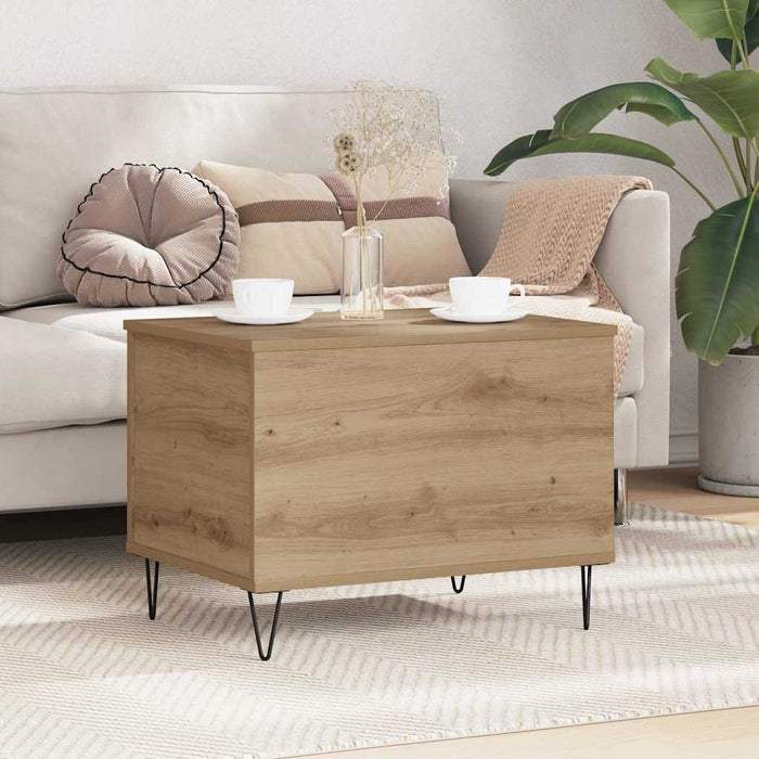 Masă de cafea Stejar Artizanal 60 x 44,5 x 45 cm Lemn compozit - WALTI WALTI