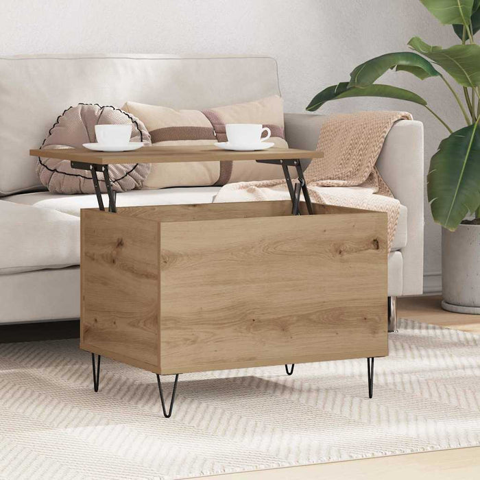 Masă de cafea Stejar Artizanal 60 x 44,5 x 45 cm Lemn compozit - WALTI WALTI