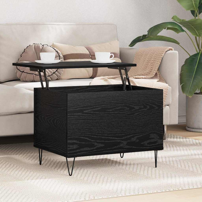 Masă de cafea Stejar Negru 60 x 44,5 x 45 cm Lemn compozit - WALTI WALTI