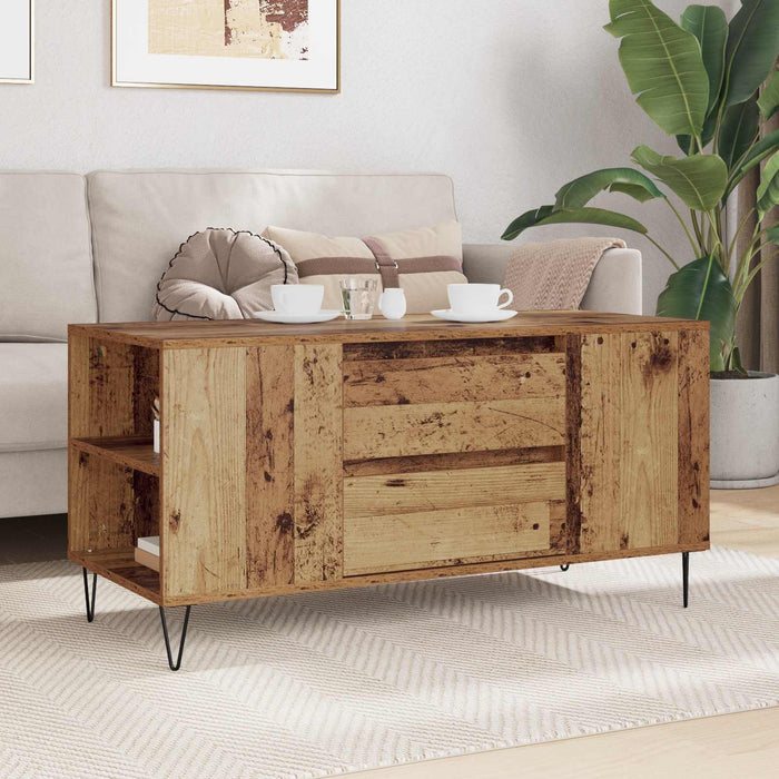 Masă de cafea Lemn Vechi 102 x 44,5 x 50 cm Lemn compozit - WALTI WALTI