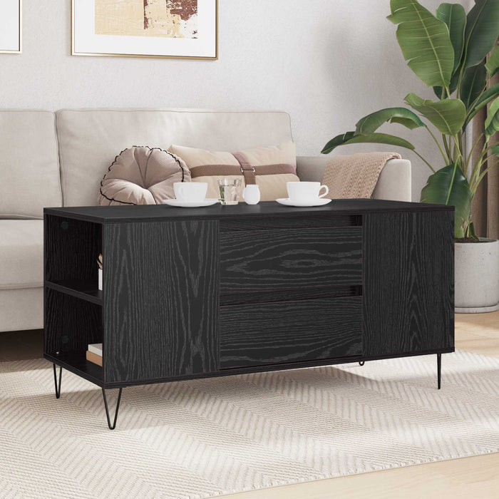 Masă de cafea Stejar Negru 102 x 44,5 x 50 cm Lemn compozit - WALTI WALTI