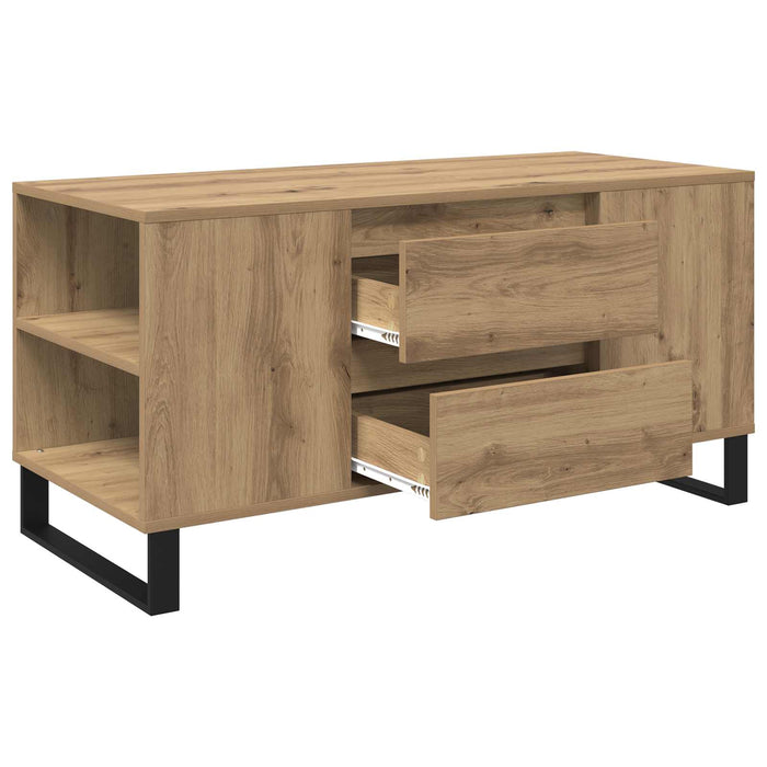 Masă de cafea Stejar Artizanal 102 x 44,5 x 50 cm Lemn compozit - WALTI WALTI