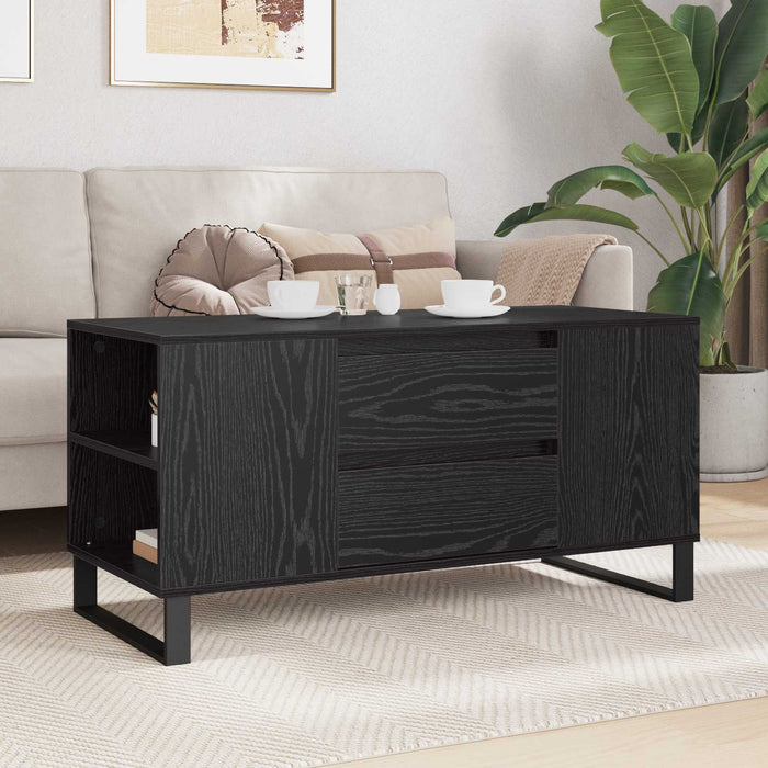 Masă de cafea Stejar Negru 102 x 44,5 x 50 cm Lemn compozit - WALTI WALTI