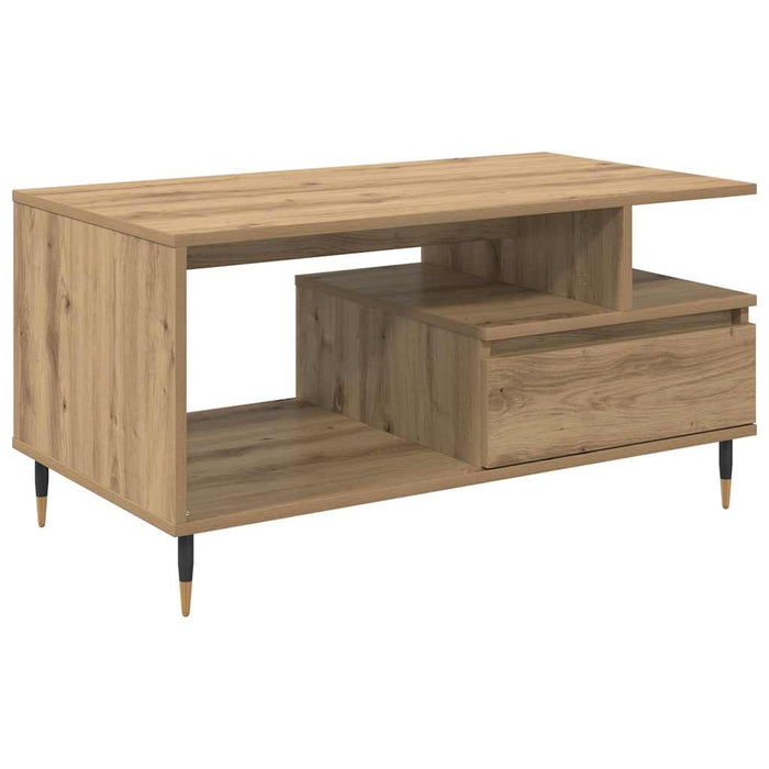 Masă de cafea Stejar Artizanal 90 x 49 x 45 cm Lemn compozit - WALTI WALTI