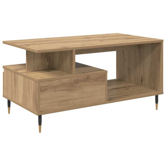 Masă de cafea Stejar Artizanal 90 x 49 x 45 cm Lemn compozit - WALTI WALTI