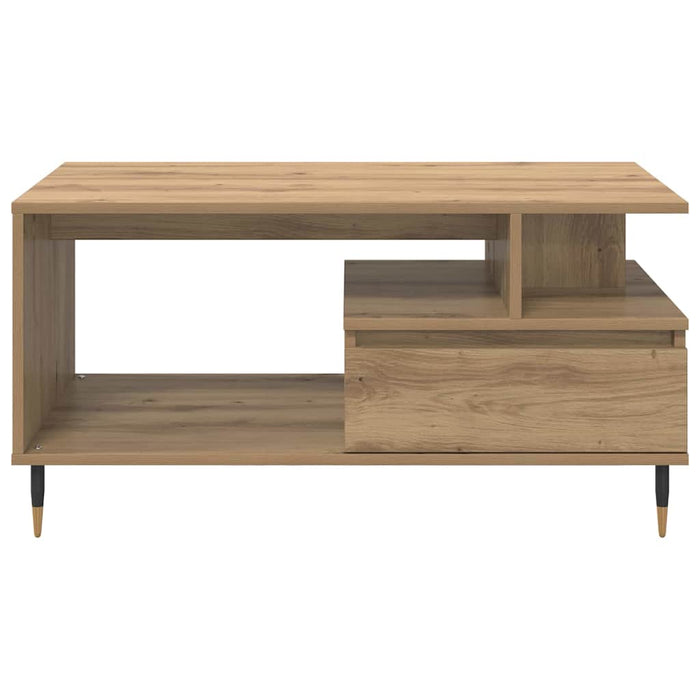 Masă de cafea Stejar Artizanal 90 x 49 x 45 cm Lemn compozit - WALTI WALTI