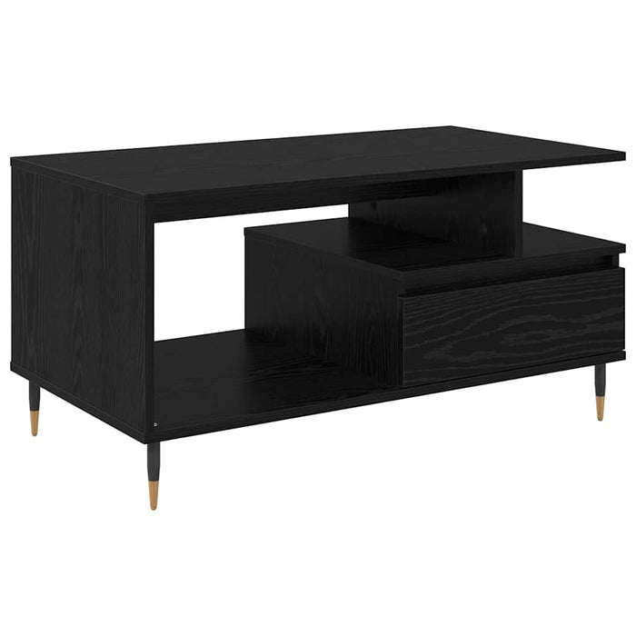 Masă de cafea Stejar Negru 90 x 49 x 45 cm Lemn compozit - WALTI WALTI
