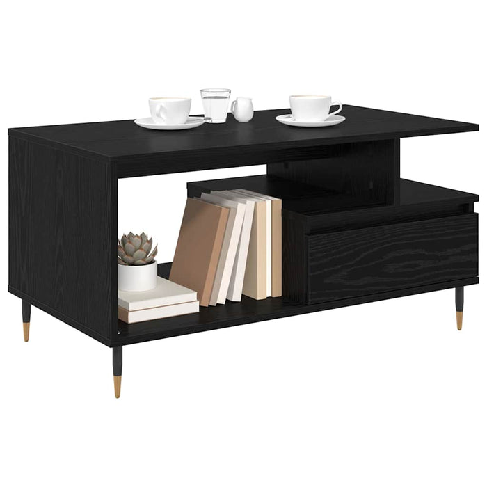 Masă de cafea Stejar Negru 90 x 49 x 45 cm Lemn compozit - WALTI WALTI