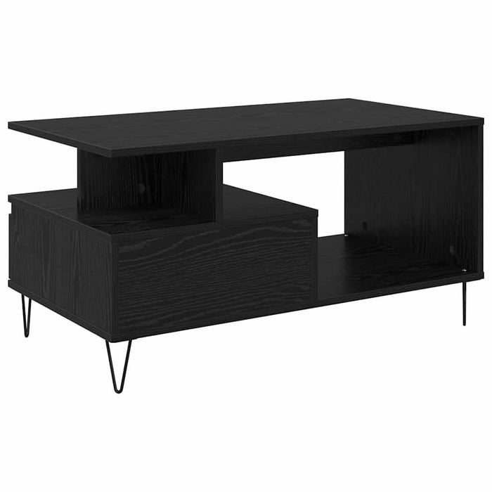 Masă de cafea Stejar Negru 90 x 49 x 45 cm Lemn compozit - WALTI WALTI