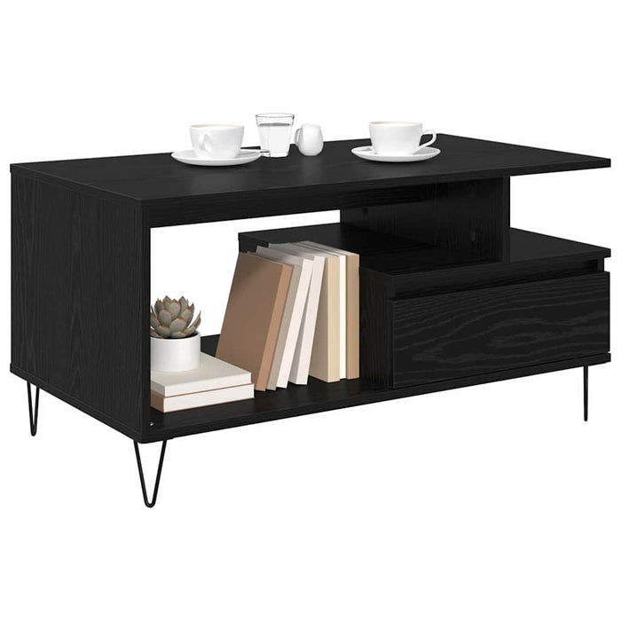 Masă de cafea Stejar Negru 90 x 49 x 45 cm Lemn compozit - WALTI WALTI