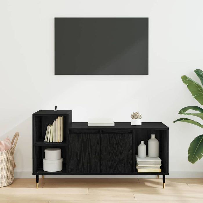 Cabinet TV Stejar Negru 100 x 35 x 55 cm Lemn compozit - WALTI WALTI