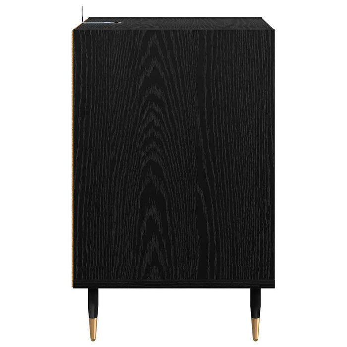 Cabinet TV Stejar Negru 100 x 35 x 55 cm Lemn compozit - WALTI WALTI
