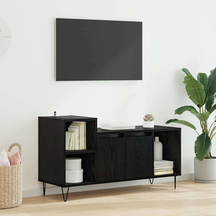 Cabinet TV Stejar Negru 100 x 35 x 55 cm Lemn compozit - WALTI WALTI