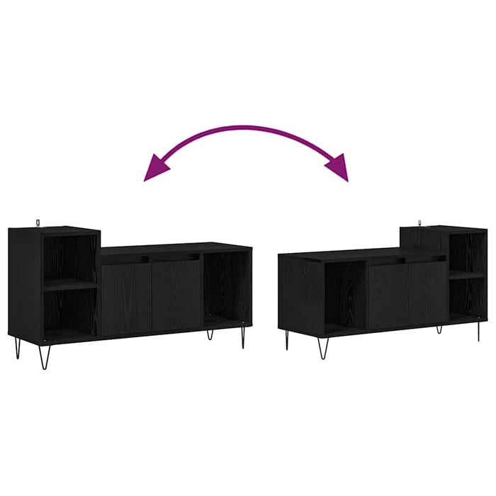 Cabinet TV Stejar Negru 100 x 35 x 55 cm Lemn compozit - WALTI WALTI