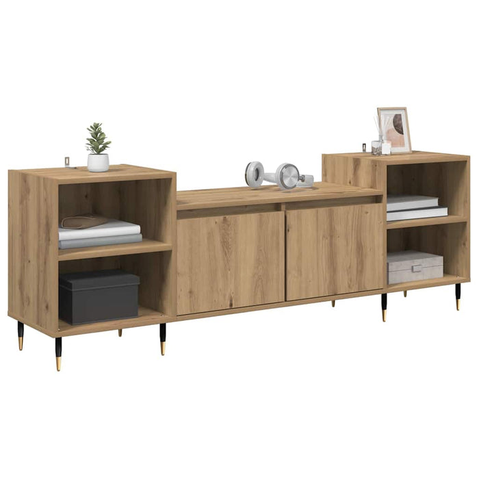 Cabinet TV Stejar Artizanal 160 x 35 x 55 cm Lemn compozit - WALTI WALTI