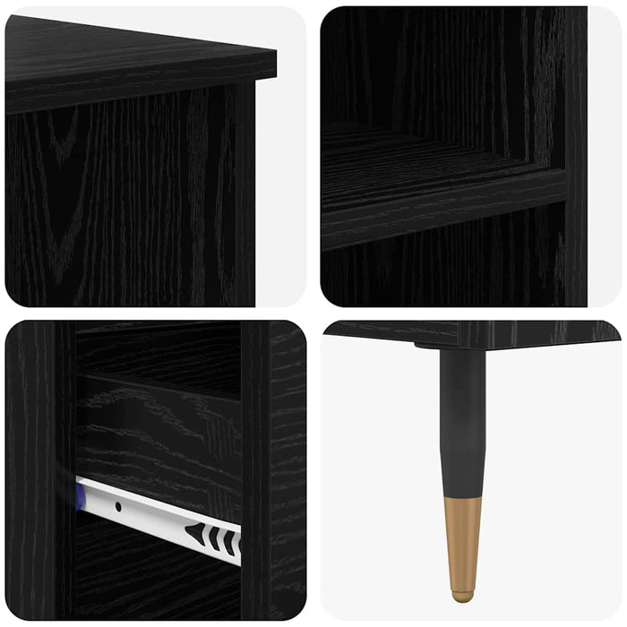 Bufet cu sertar Stejar Negru 40 x 36 x 110 cm Lemn compozit - WALTI WALTI