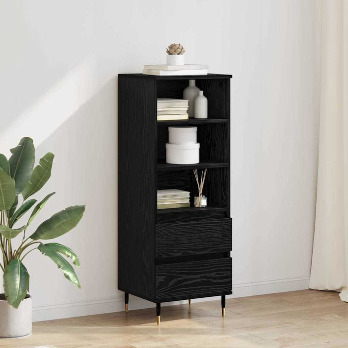 Bufet cu sertar Stejar Negru 40 x 36 x 110 cm Lemn compozit - WALTI WALTI