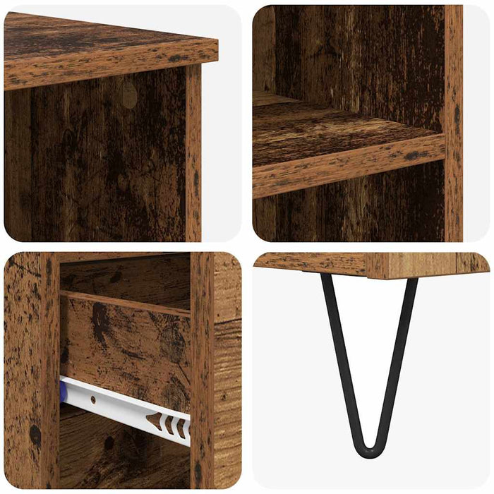 Bufet cu sertar Lemn Vechi 40 x 36 x 110 cm Lemn compozit - WALTI WALTI