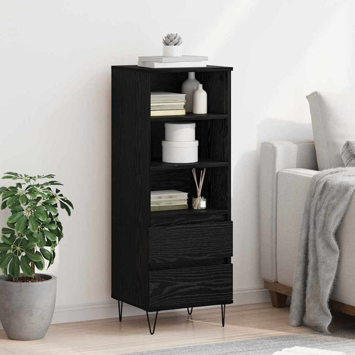 Bufet cu sertar Stejar Negru 40 x 36 x 110 cm Lemn compozit - WALTI WALTI