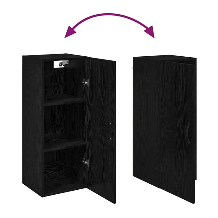 Dulap montat pe perete Stejar Negru 34,5 x 34 x 90 cm - WALTI WALTI