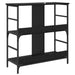 Raft pentru cărți Stejar negru 78.5 x 33 x 82 cm Lemn compozit - WALTI WALTI