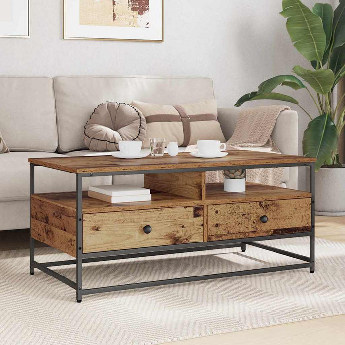 Masă de cafea Lemn Vechi 100 x 51 x 45 cm Lemn compozit - WALTI WALTI