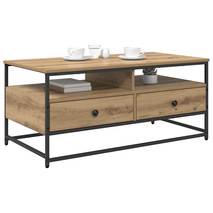 Masă de cafea Stejar Artizanal 100 x 51 x 45 cm Lemn compozit - WALTI WALTI