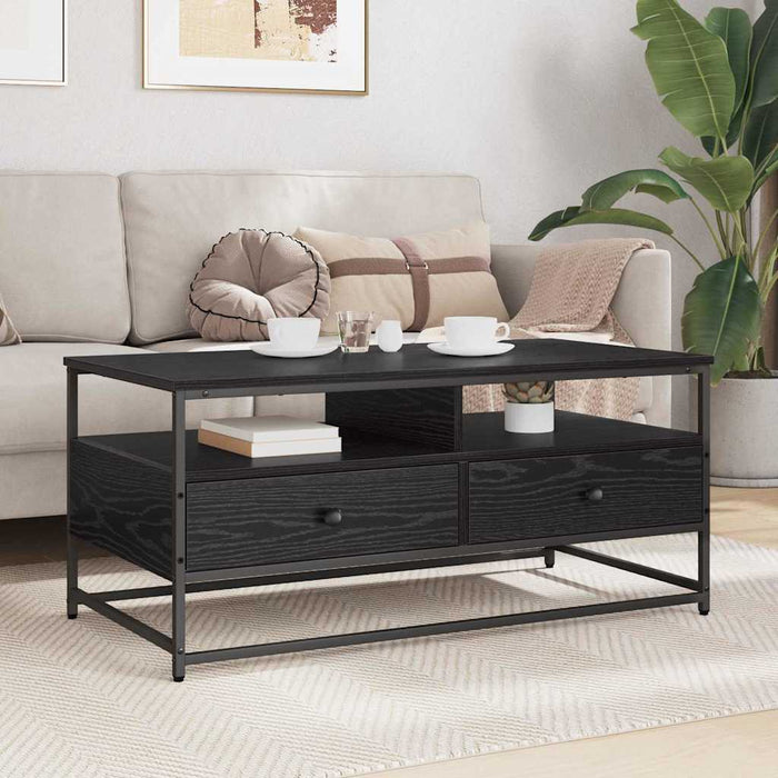 Masă de cafea Stejar negru 100 x 51 x 45 cm Lemn compozit - WALTI WALTI