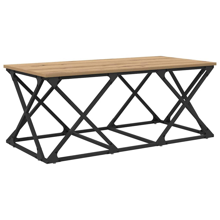 Masă de cafea stejar artizanal 100 x 49 x 40 cm Lemn compozit - WALTI WALTI