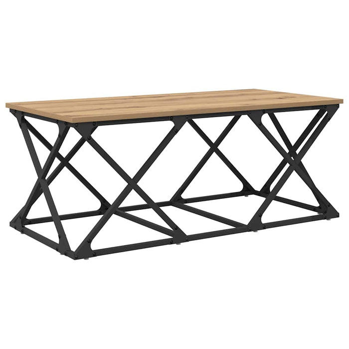 Masă de cafea stejar artizanal 100 x 49 x 40 cm Lemn compozit - WALTI WALTI