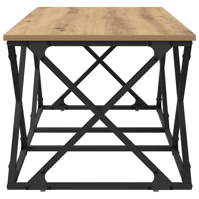 Masă de cafea stejar artizanal 100 x 49 x 40 cm Lemn compozit - WALTI WALTI