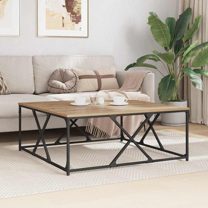 Masă de cafea stejar artizanal 100 x 100 x 40 cm Lemn compozit - WALTI WALTI