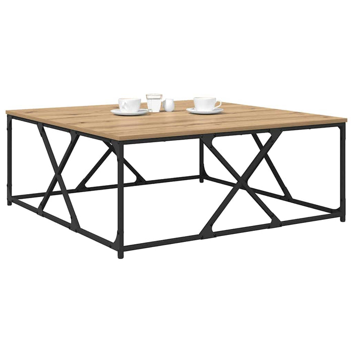 Masă de cafea stejar artizanal 100 x 100 x 40 cm Lemn compozit - WALTI WALTI