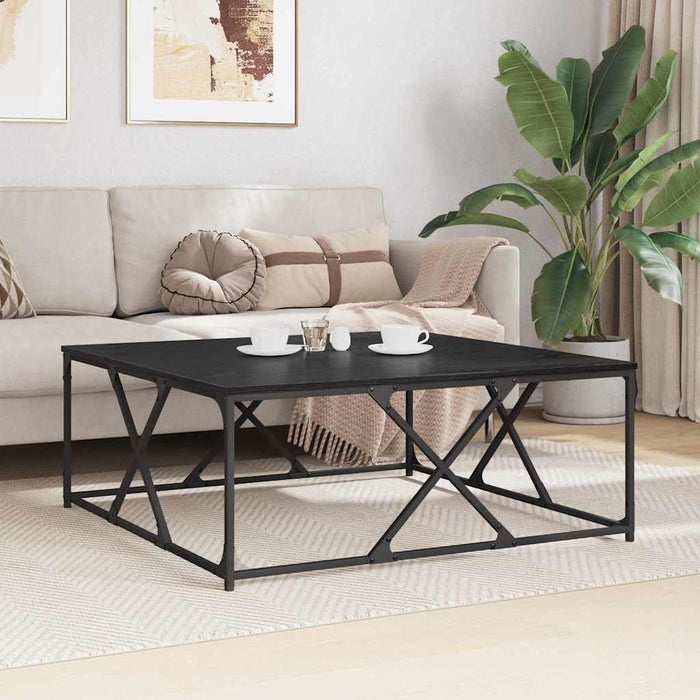 Masă de cafea Stejar negru 100 x 100 x 40 cm Lemn compozit - WALTI WALTI