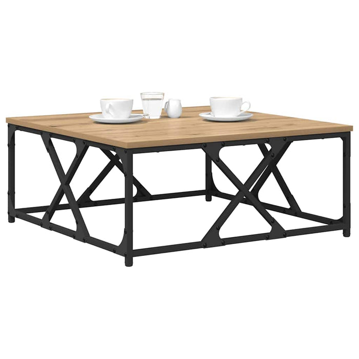 Masă de cafea stejar artizanal 70 x 70 x 30 cm Lemn compozit - WALTI WALTI