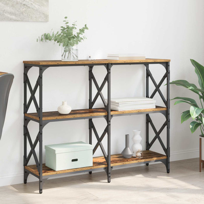 Masă de consolă Lemn vechi 100 x 28 x 80,5 cm Lemn compozit - WALTI WALTI