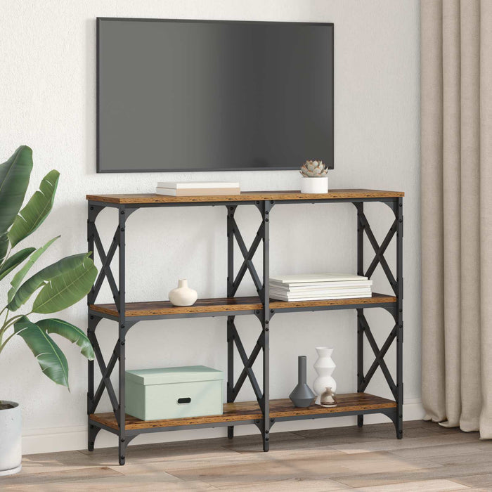 Masă de consolă Lemn vechi 100 x 28 x 80,5 cm Lemn compozit - WALTI WALTI