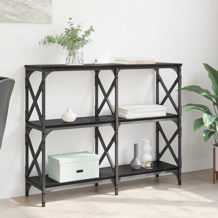 Masă de consolă Stejar Negru 100 x 28 x 80,5 cm Lemn compozit WALTI