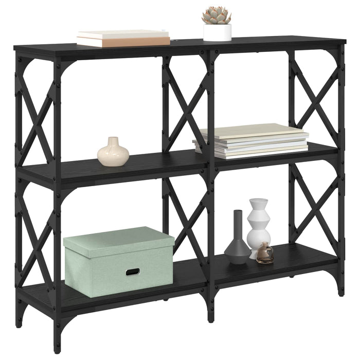 Masă de consolă Stejar Negru 100 x 28 x 80,5 cm Lemn compozit WALTI