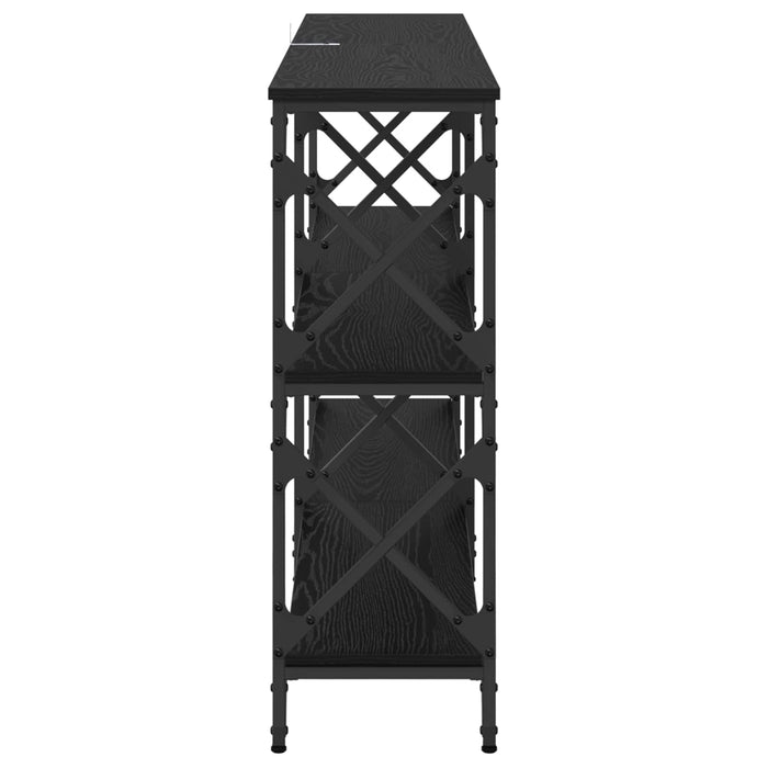 Masă de consolă Stejar Negru 156 x 28 x 80,5 cm Lemn compozit WALTI