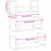 Set rafturi de perete 3 pcs Lemn Vechi 40x16x14cm Lemn compozit - WALTI WALTI