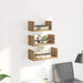 Set rafturi de perete cu raft 3 pcs Stejar Artizanal 40x16x14cm - WALTI WALTI