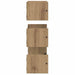 Set rafturi de perete cu raft 3 pcs Stejar Artizanal 40x16x14cm - WALTI WALTI