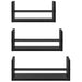 Set rafturi de perete cu raft 3 pcs Stejar Negru 40x16x14cm - WALTI WALTI