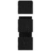 Set rafturi de perete cu raft 3 pcs Stejar Negru 40x16x14cm - WALTI WALTI