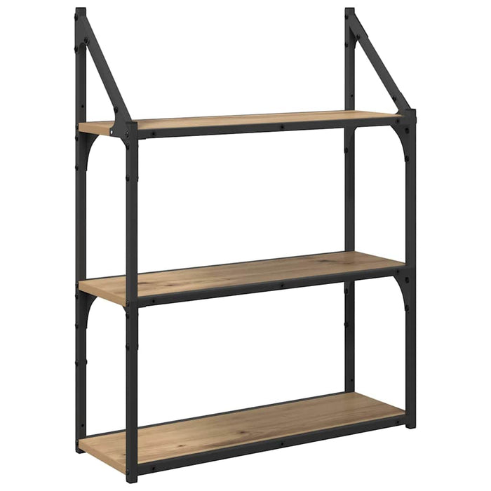 Raft de perete Stejar Artizanal 60 x 21 x 78,5 cm Lemn compozit - WALTI WALTI