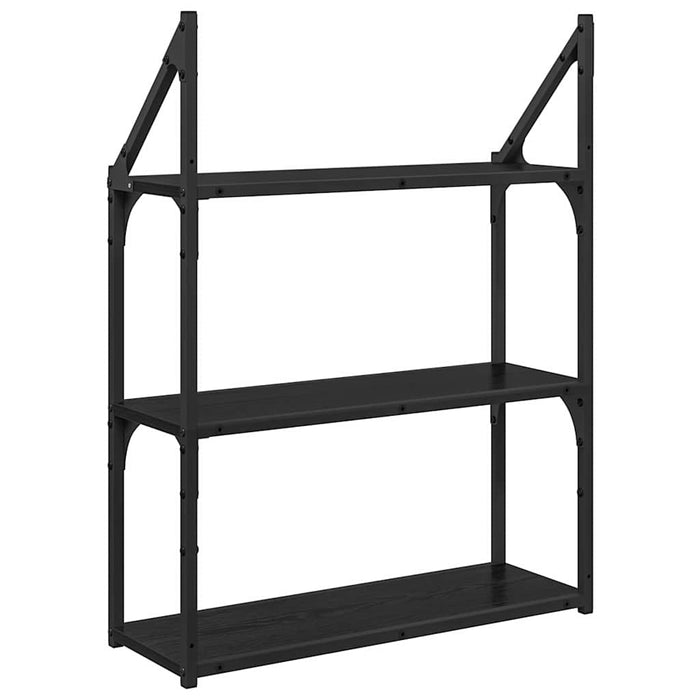 Raft de perete Stejar Negru 60 x 21 x 78,5 cm Lemn compozit - WALTI WALTI