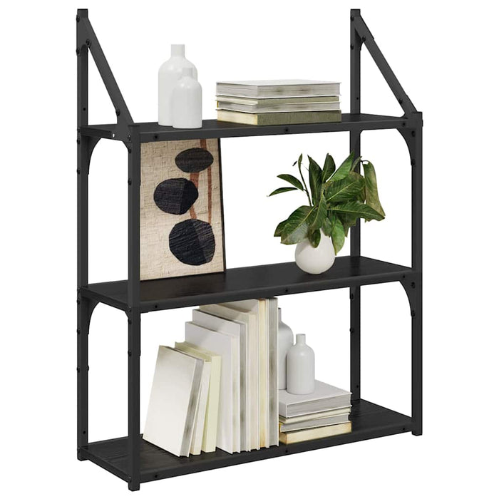 Raft de perete Stejar Negru 60 x 21 x 78,5 cm Lemn compozit - WALTI WALTI