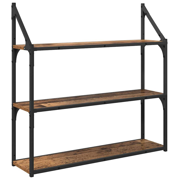Raft de perete Lemn Vechi 80 x 21 x 78,5 cm Lemn compozit - WALTI WALTI